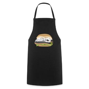 Fanatiques de rouleaux de poisson - Le cadeau ultime - Tablier de cuisine - noir - Devant - AI Model Male 185 dark (185cm)