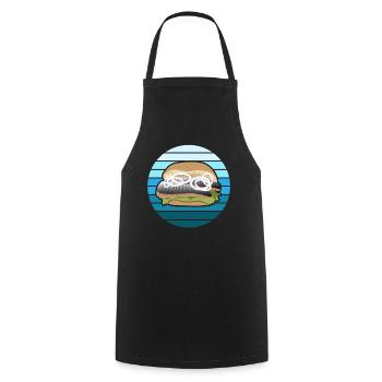 Fanatiques de rouleaux de poisson - Le cadeau ultime - Tablier de cuisine - noir - Devant - AI Model Male 185 dark (185cm)