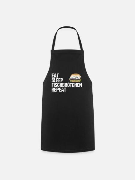 Lebenszyklus des Fischbrötchen-Fans Geschenk - Kochschürze - Schwarz