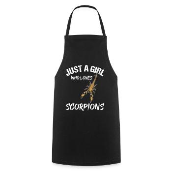 Fille aime Scorpions Animal amour cadeau - Tablier de cuisine - noir - Devant - AI Model Male 185 dark (185cm)