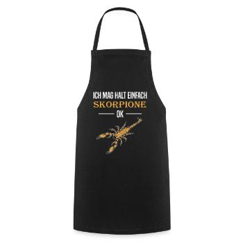 Einfache Skorpion Liebe Klartext Geschenk - Kochschürze - Schwarz - Vorne - AI Model Male 185 dark (185cm)