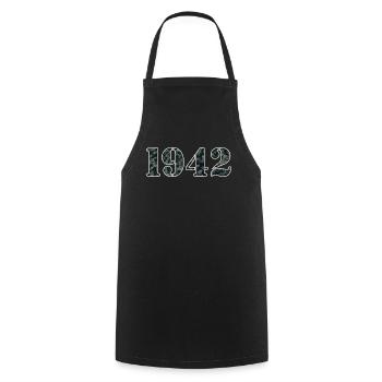 Military Optics 1942 Vintage Birth Year Gift - Cooking Apron - black - Front - AI Model Male 185 dark (185cm)
