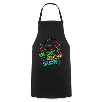 Glow Glow Glow Chapeau de Père Noël lumineux - Tablier de cuisine - noir - Devant - AI Model Male 185 dark (185cm)