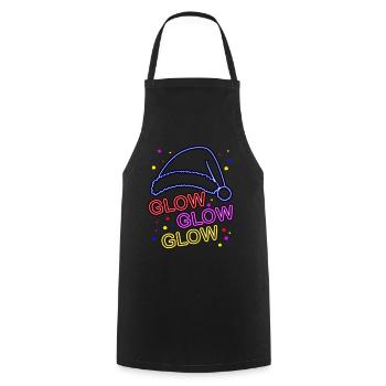 Glow Glow Glow Chapeau de Père Noël lumineux - Tablier de cuisine - noir - Devant - AI Model Male 185 dark (185cm)