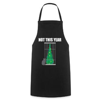 Mischievous Cat Guilt on Dog Gift - Cooking Apron - black - Front - AI Model Male 185 dark (185cm)