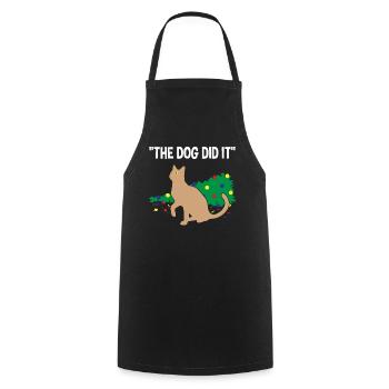 Mischievous Cat Guilt on Dog Gift - Cooking Apron - black - Front - AI Model Male 185 dark (185cm)