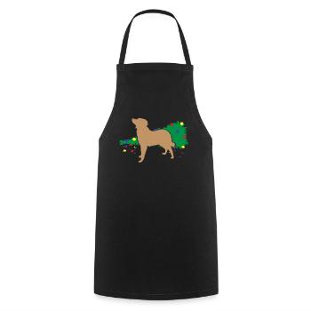 Chaos Dog Christmas Tree Fall Fun - Cooking Apron - black - Front - AI Model Male 185 dark (185cm)