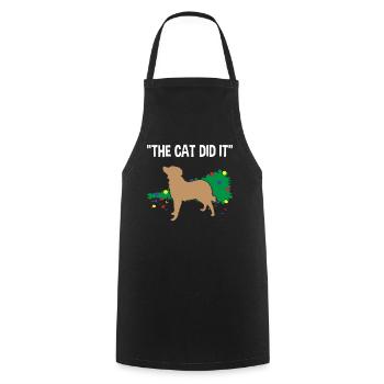 Chaos Dog Christmas Tree Fall Fun - Cooking Apron - black - Front - AI Model Male 185 dark (185cm)