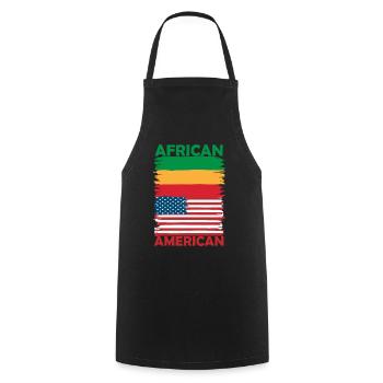 African-American Pride Flag Fusion - Cooking Apron - black - Front - AI Model Male 185 dark (185cm)