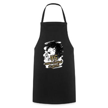45 and Magnificent Celebrations - Cooking Apron - black - Front - AI Model Male 185 dark (185cm)