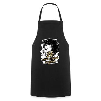 26 and Pure Glamour Celebrate in Style - Cooking Apron - black - Front - AI Model Male 185 dark (185cm)
