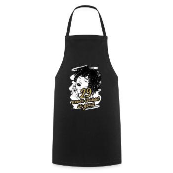 29 and pure glamour Celebrate in style - Cooking Apron - black - Front - AI Model Male 185 dark (185cm)