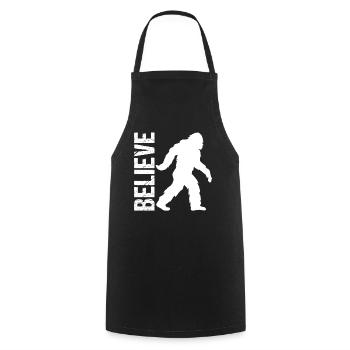 Believe Bigfoot Existenz Geheimnis Geschenk - Kochschürze - Schwarz - Vorne - AI Model Male 185 dark (185cm)