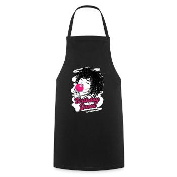 Naughty Birthday Diva Celebrating - Cooking Apron - black - Front - AI Model Male 185 dark (185cm)