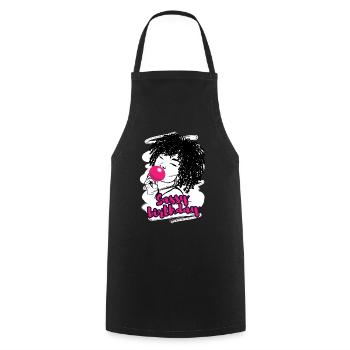Diva d’anniversaire coquine célébrant - Tablier de cuisine - noir - Devant - AI Model Male 185 dark (185cm)
