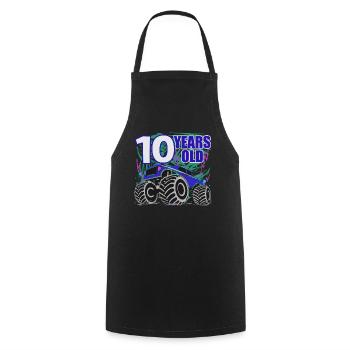 10e anniversaire Monster Truck Power - Tablier de cuisine - noir - Devant - AI Model Male 185 dark (185cm)