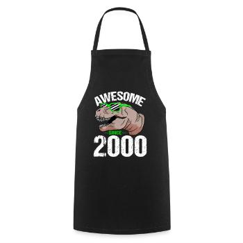 T-Rex Party Star Retro Look Gift - Cooking Apron - black - Front - AI Model Male 185 dark (185cm)