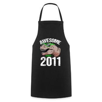 T-Rex Party Star Retro Look Gift - Cooking Apron - black - Front - AI Model Male 185 dark (185cm)