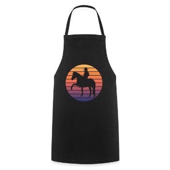 Sunset Rider - Liberté et aventure - Tablier de cuisine - noir - Devant - AI Model Male 185 dark (185cm)