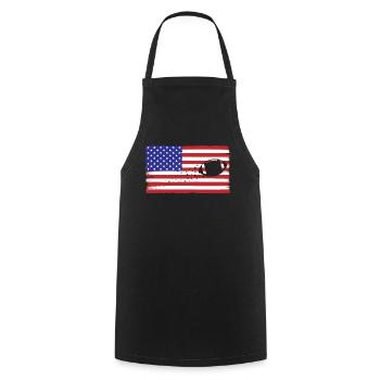 Patriotischer Football-Fanfieber - Kochschürze - Schwarz - Vorne - AI Model Male 185 dark (185cm)