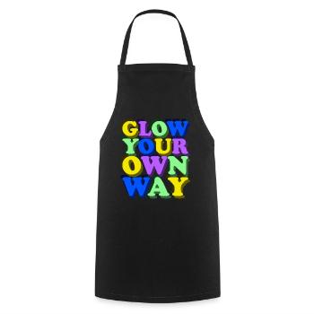 Brillez à votre façon - Colorful Fun - Tablier de cuisine - noir - Devant - AI Model Male 185 dark (185cm)