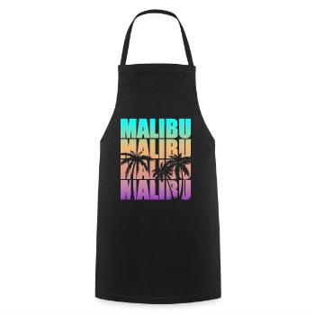 Malibu Summer Vibes Tropical Flair - Tablier de cuisine - noir - Devant - AI Model Male 185 dark (185cm)