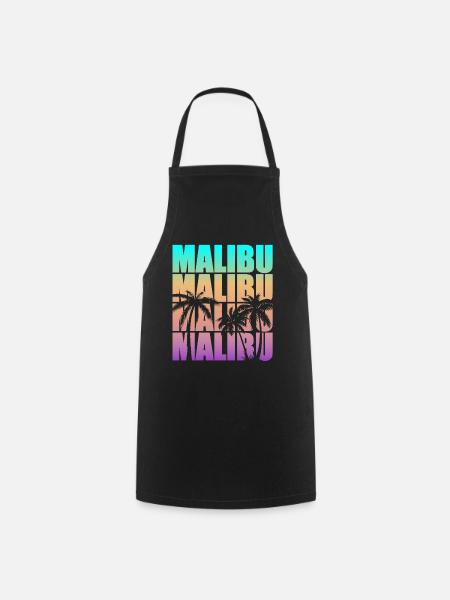 Malibu Sommer Vibes Tropenflair - Kochschürze - Schwarz