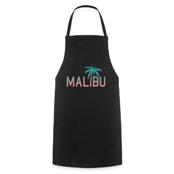 Neon Malibu Palme Retro Style - Kochschürze - Schwarz - Vorne - AI Model Male 185 dark (185cm)