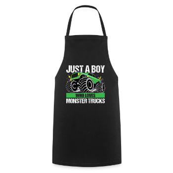 Action Monster Truck Passion cadeau - Tablier de cuisine - noir - Devant - AI Model Male 185 dark (185cm)