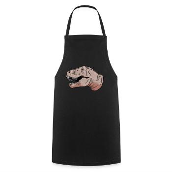 T-Rex Jeu de mots drôle Dino cadeau - Tablier de cuisine - noir - Devant - AI Model Male 185 dark (185cm)
