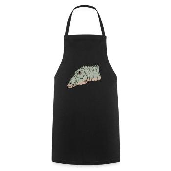 Maiasaura Art Illustration Vintage Style - Cooking Apron - black - Front - AI Model Male 185 dark (185cm)