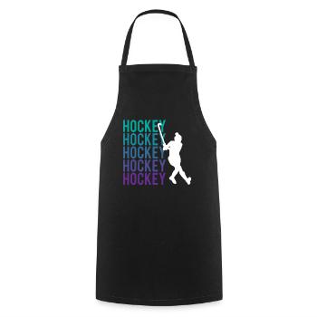 Ice Hockey Passion Power Team Spirit - Cooking Apron - black - Front - AI Model Male 185 dark (185cm)