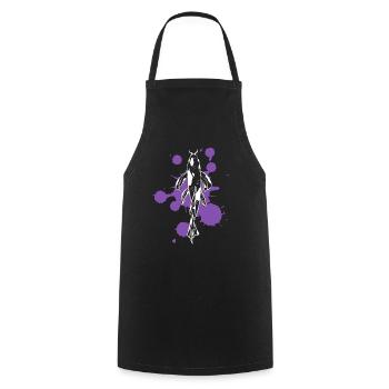Single Koi Strength River of Life - Cooking Apron - black - Front - AI Model Male 185 dark (185cm)