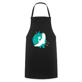 Crane Dynamics & Characters Art - Cooking Apron - black - Front - AI Model Male 185 dark (185cm)