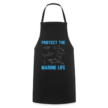 Sagittarius Marine Life Ocean Awareness - Cooking Apron - black - Front - AI Model Male 185 dark (185cm)