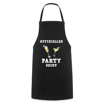 Cocktail Party Stimmung Hoch Genuss - Kochschürze - Schwarz - Vorne - AI Model Male 185 dark (185cm)