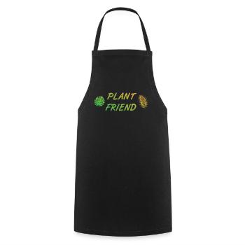 Plant Friend Green Heart for Botany - Cooking Apron - black - Front - AI Model Male 185 dark (185cm)