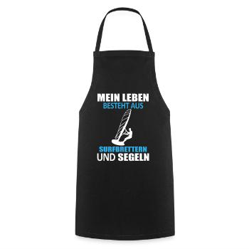 Surfboard & Sail - My Life - Cooking Apron - black - Front - AI Model Male 185 dark (185cm)