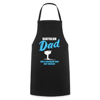 Cooler Biathlon-Dad Einzigartig - Kochschürze - Schwarz - Vorne - AI Model Male 185 dark (185cm)