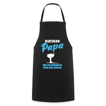 Cool Biathlon Dad Unique - Cooking Apron - black - Front - AI Model Male 185 dark (185cm)