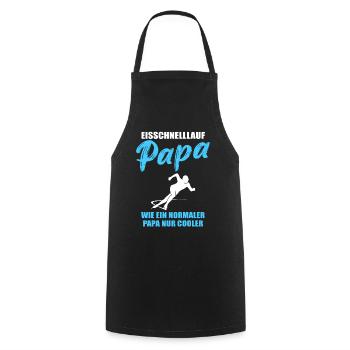 Eisschnelllauf Papa Cool Geschenk - Kochschürze - Schwarz - Vorne - AI Model Male 185 dark (185cm)
