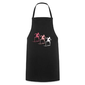 Obstacle course color play - Cooking Apron - black - Front - AI Model Male 185 dark (185cm)