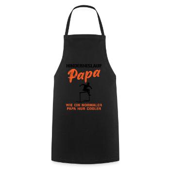 Cool hurdle running dad - Cooking Apron - black - Front - AI Model Male 185 dark (185cm)