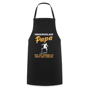 Cool hurdle running dad - Cooking Apron - black - Front - AI Model Male 185 dark (185cm)