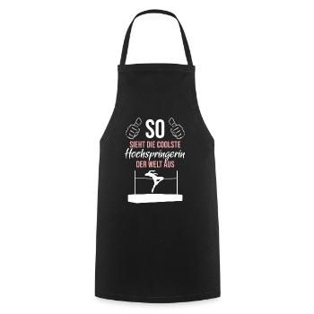 Coolest high jumper ever - Cooking Apron - black - Front - AI Model Male 185 dark (185cm)