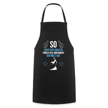 Le ski freestyle pro le plus cool - Tablier de cuisine - noir - Devant - AI Model Male 185 dark (185cm)