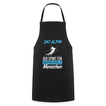 Elite Ski Alpin Style Geschenk - Kochschürze - Schwarz - Vorne - AI Model Male 185 dark (185cm)