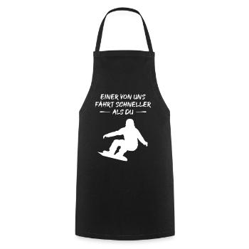 Fast Boarder - Gift - Cooking Apron - black - Front - AI Model Male 185 dark (185cm)