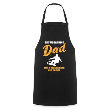 Snowboard Dad – Extra Cool - Cooking Apron - black - Front - AI Model Male 185 dark (185cm)