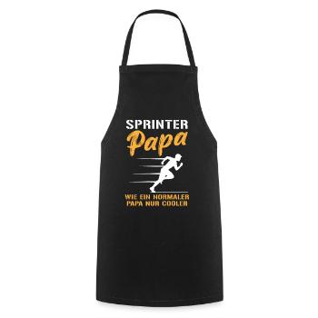 Cool Sprinter Papa Fast Lane - Tablier de cuisine - noir - Devant - AI Model Male 185 dark (185cm)